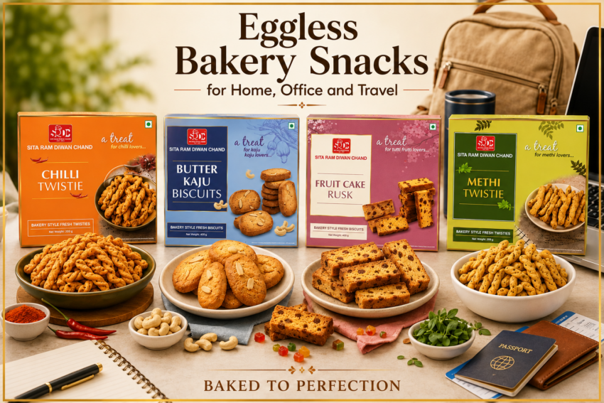 Eggless Bakery Snacks for Home Office and Travel